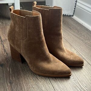 Marc Fischer brown suede booties size 8.5